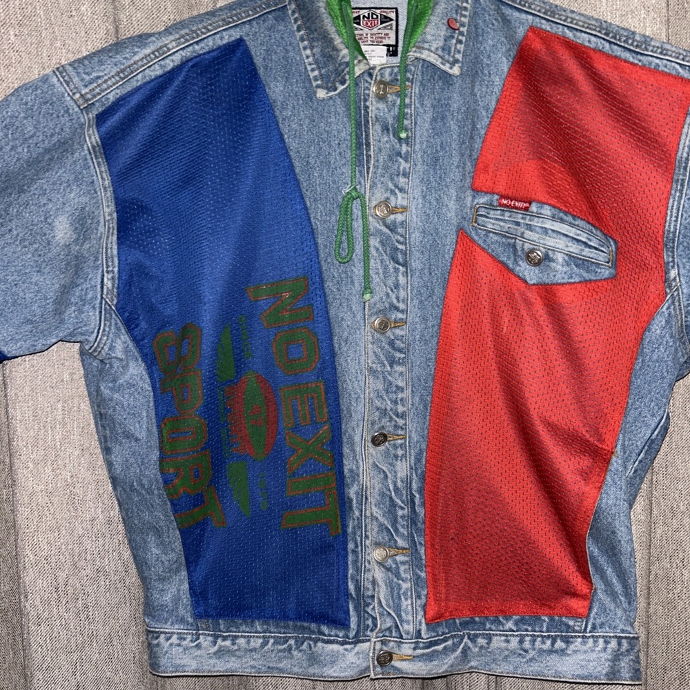 Vintage No Exit Sport Denim Jacket Large - Picture 2 of 9